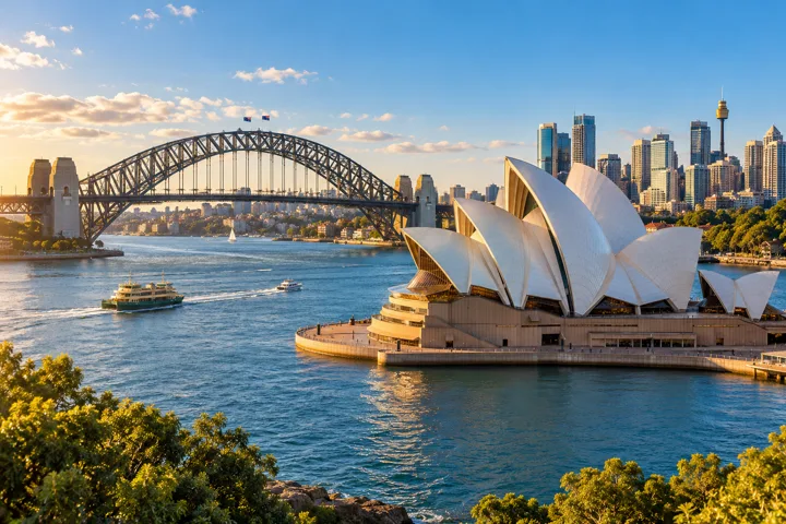 Sydney harbor — destination illustration